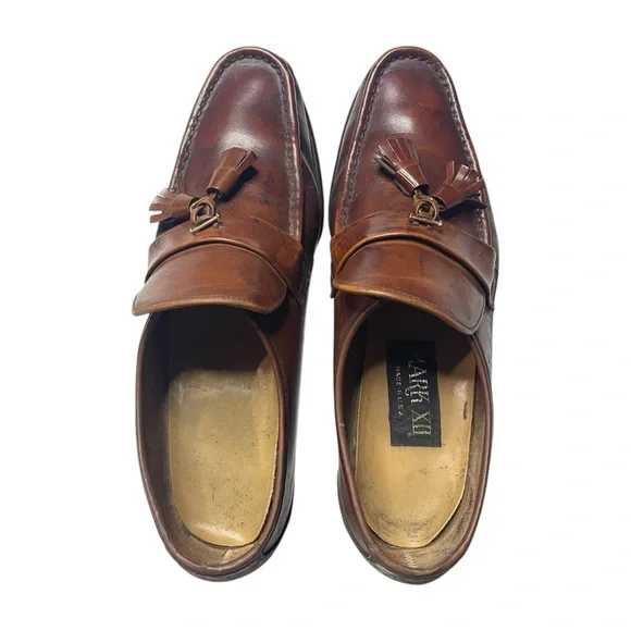 Mark XXII Men’s Brown Leather Tassel Loafers | Size 8.5 D - Picture 2 of 5